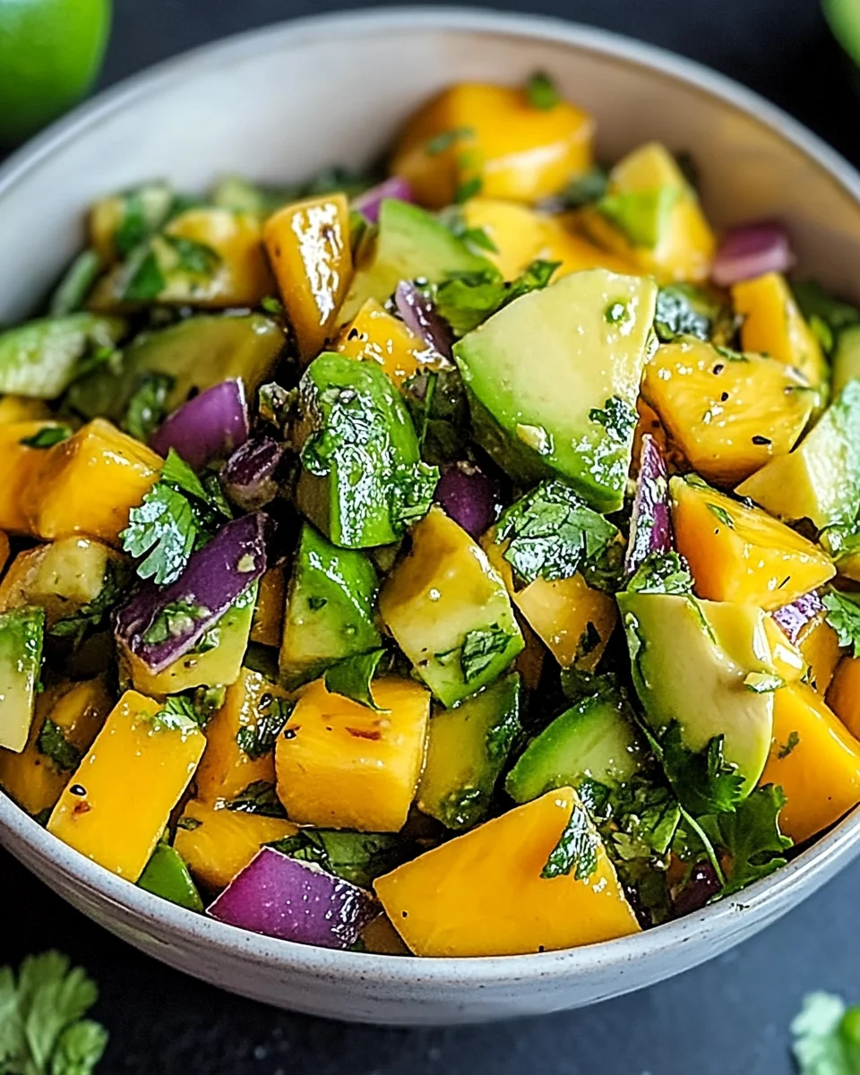 Avocado Mango Salad with a Zesty Lime Dressing