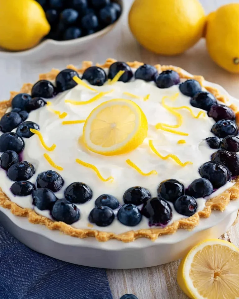 Creamy Lemon Blueberry Pie Recipe