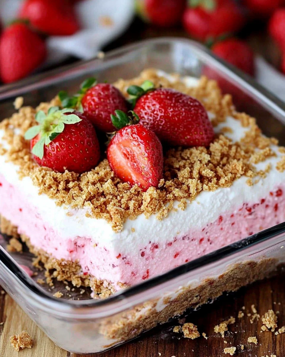 Easy Frozen Strawberry Dessert