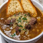 French Onion Beef Short Rib Soup
