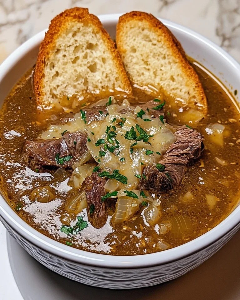 French Onion Beef Short Rib Soup