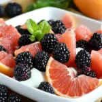 Fresh Fruit Salad with Blackberries and Grapefruit