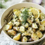 Lemon and Herb Potato Salad with dill and capers