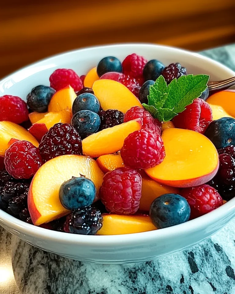 Peach Berry Fruit Salad Recipe