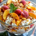 Peach Cobbler Cheesecake Fruit Salad