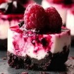 Raspberry Cheesecake Bites with Chocolate Crust