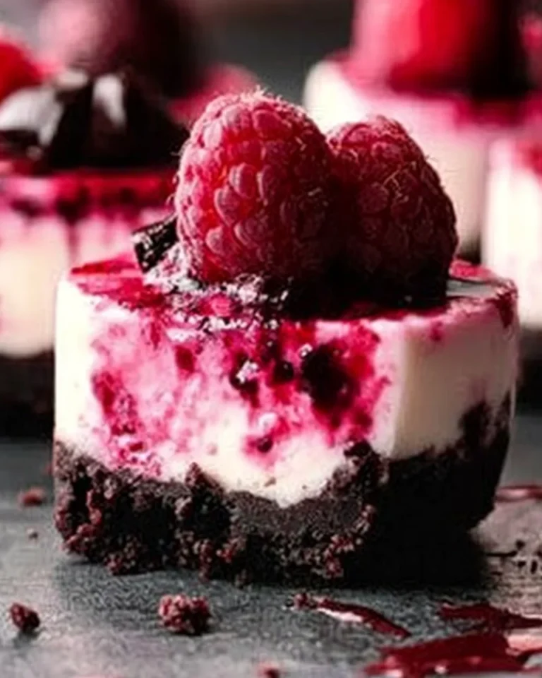 Raspberry Cheesecake Bites with Chocolate Crust