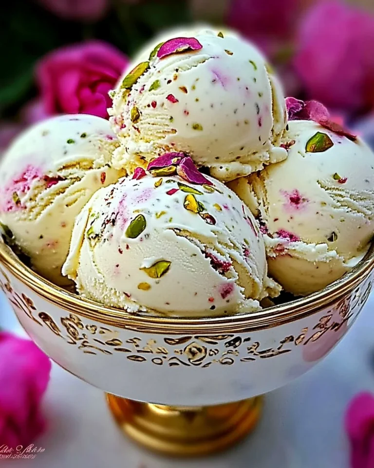 Rose Pistachio Cheesecake Ice Cream