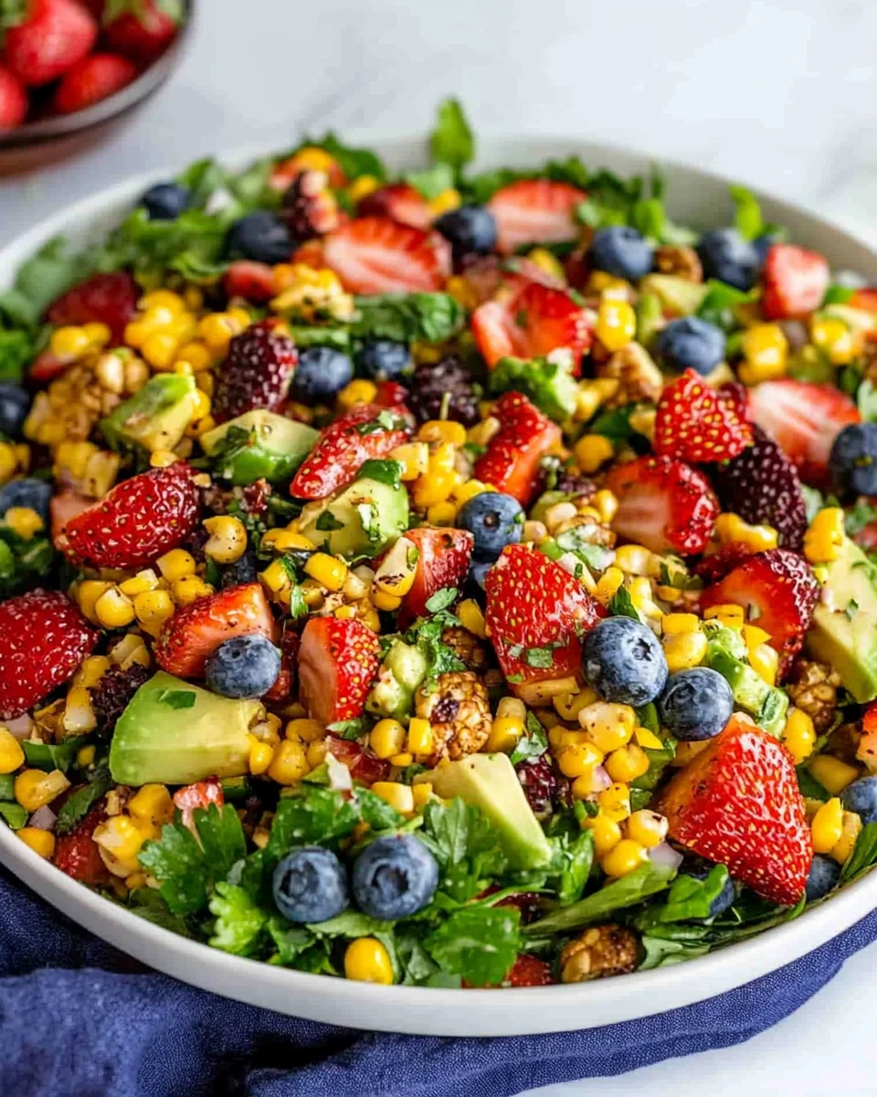 Strawberry Avocado Corn Salad