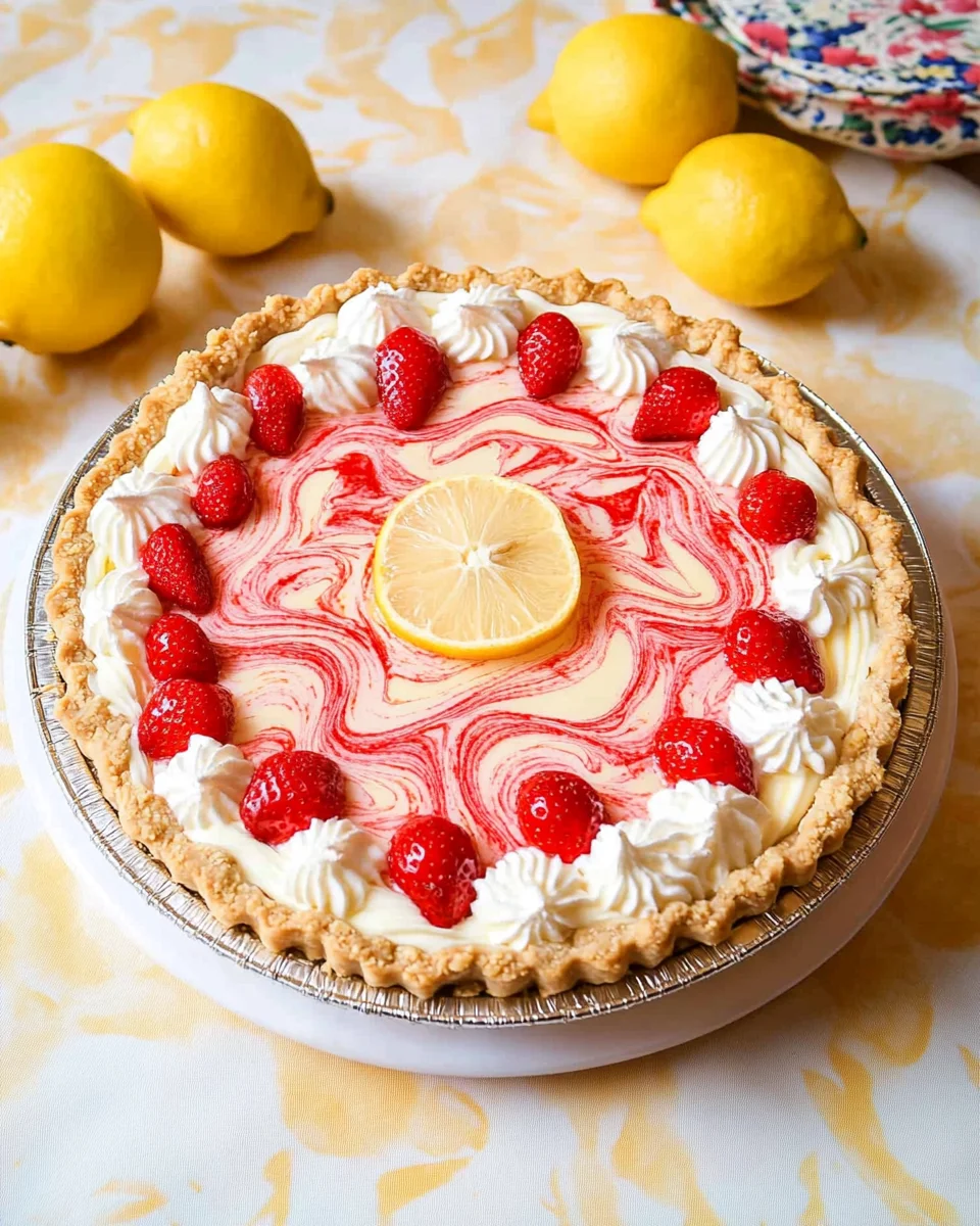 Strawberry Lemon Cream Pie