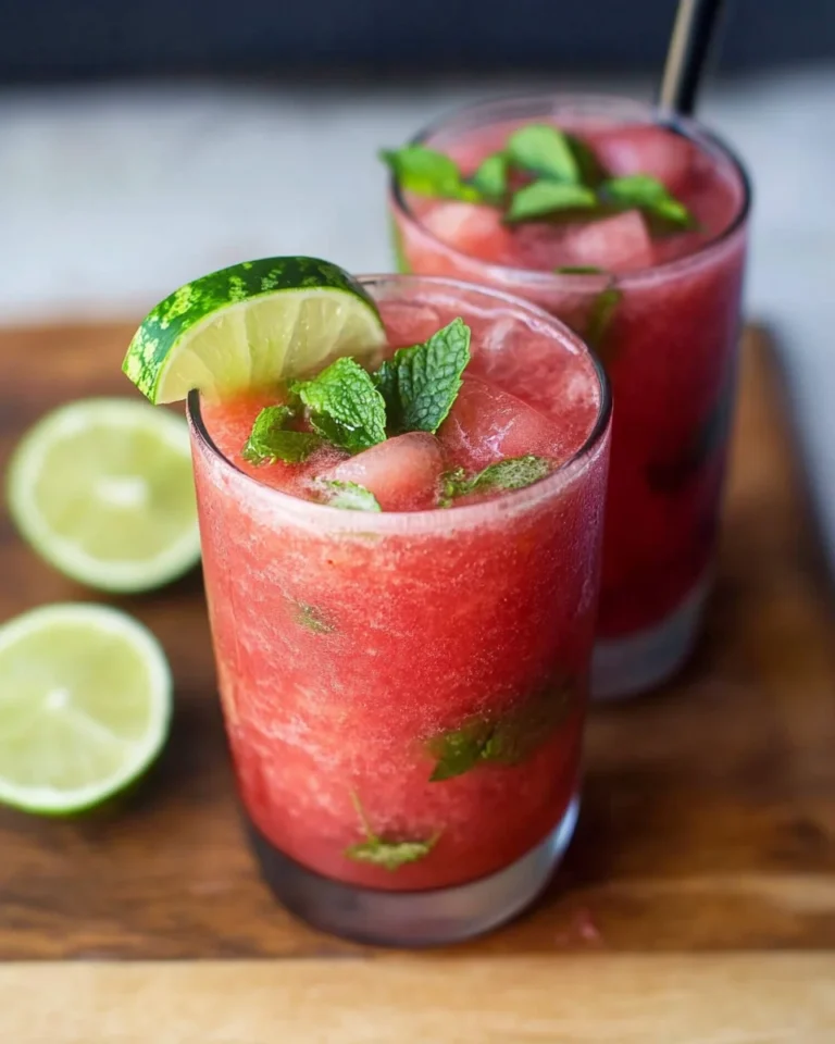 frozen watermelon coconut mojitos