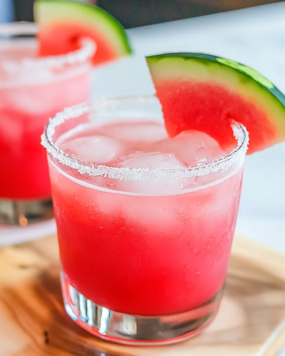watermelon margarita mocktail