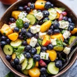 Blueberry Peach Feta Salad