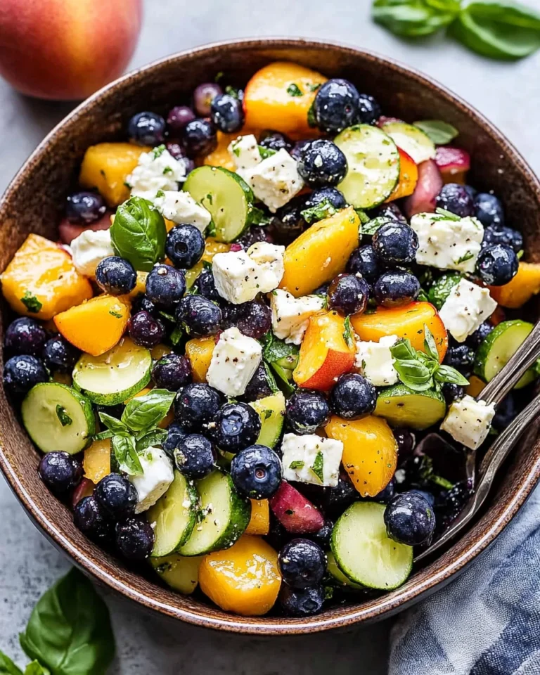 Blueberry Peach Feta Salad