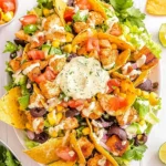 Loaded Chicken Taco Salad with Creamy Lime-Cilantro Dressing