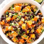 Roasted Sweet Potato Black Bean Quinoa Salad recipe