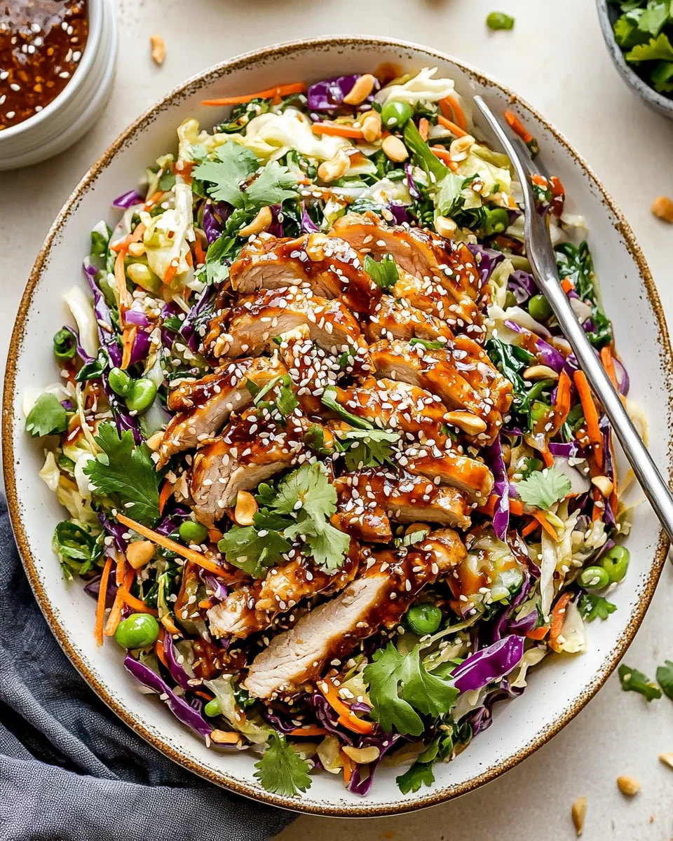 Sesame Chicken Cabbage Crunch Salad
