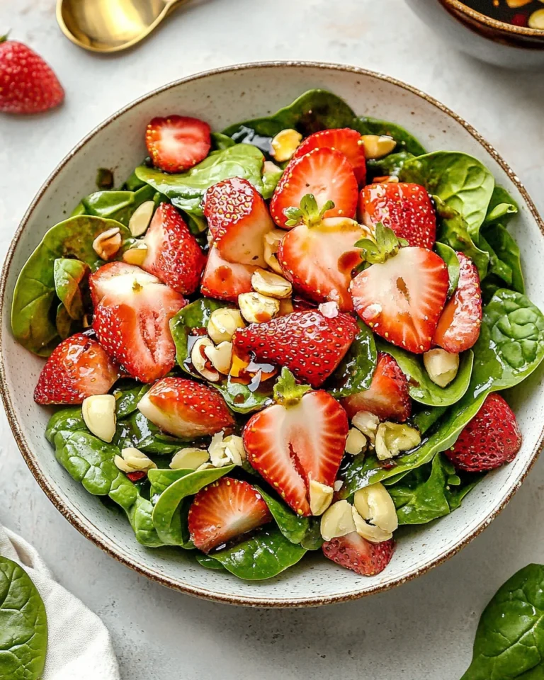 Strawberry Spinach Salad with Strawberry Balsamic