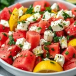 5-Minute Watermelon Feta Salad : Light & Refreshing