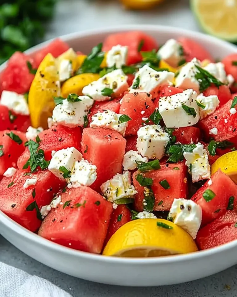 5-Minute Watermelon Feta Salad : Light & Refreshing