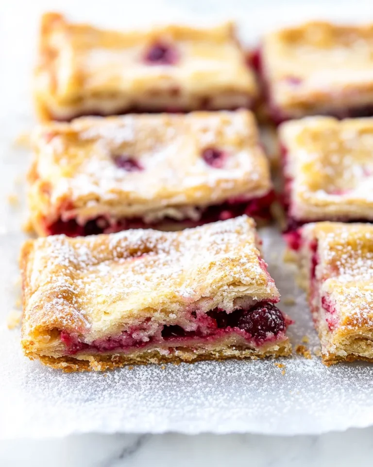 Apricot Raspberry Rugelach Bars