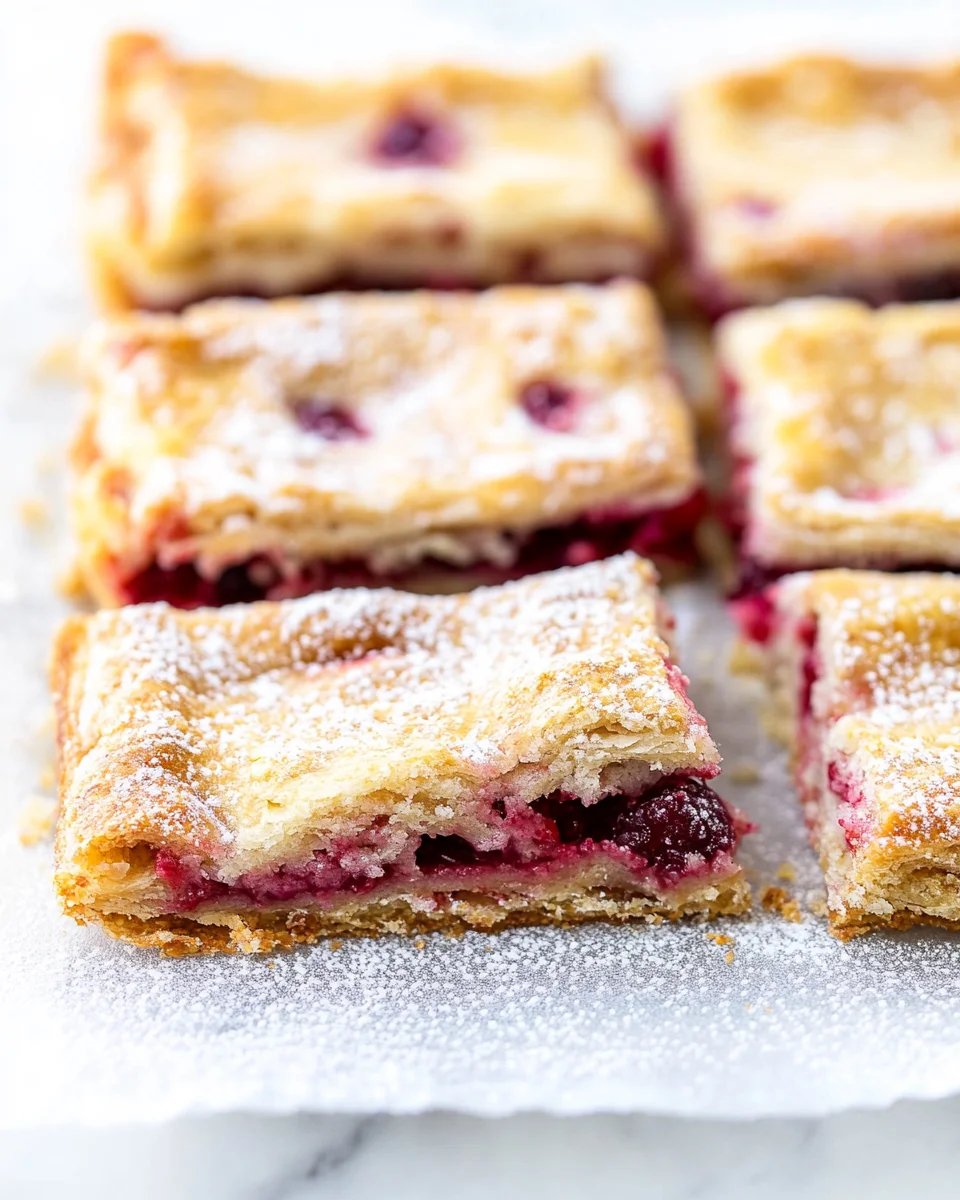 Apricot Raspberry Rugelach Bars