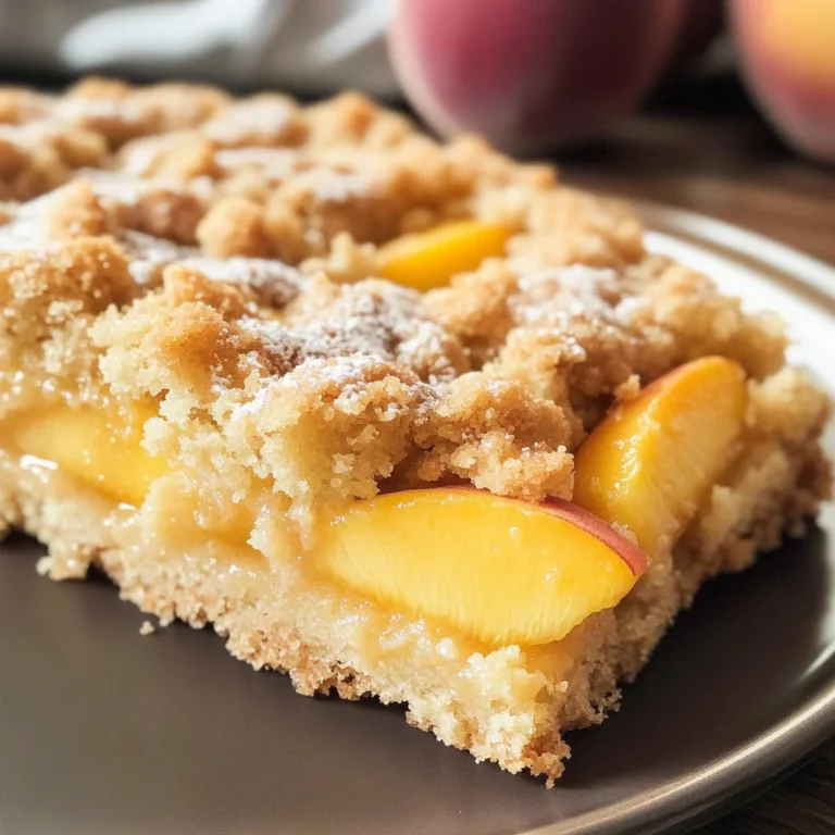 Easy Italian Peach Crumb Cake