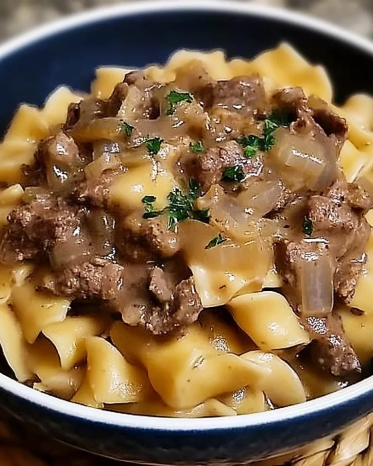 French Onion Beef and Noodles