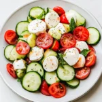 Fresh Cucumber Caprese Salad