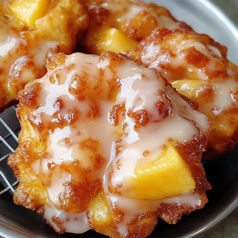 Fresh Peach Fritters That Melt in Your Mouth