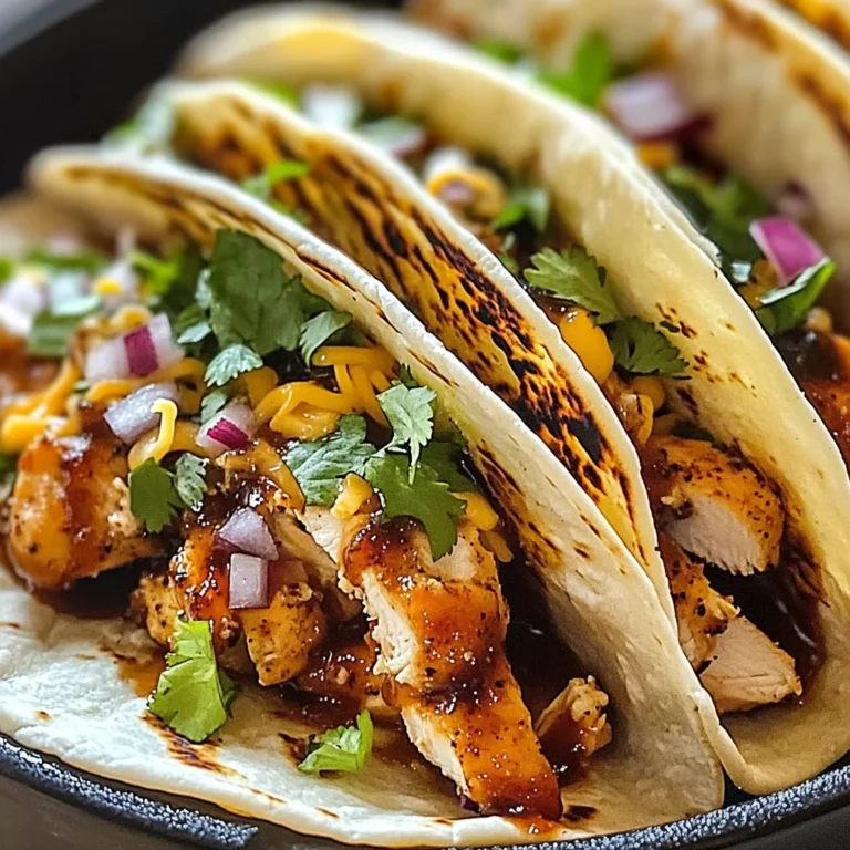 Garlic Butter Honey BBQ Chicken Tacos: Sweet, Savory & Irresistible!