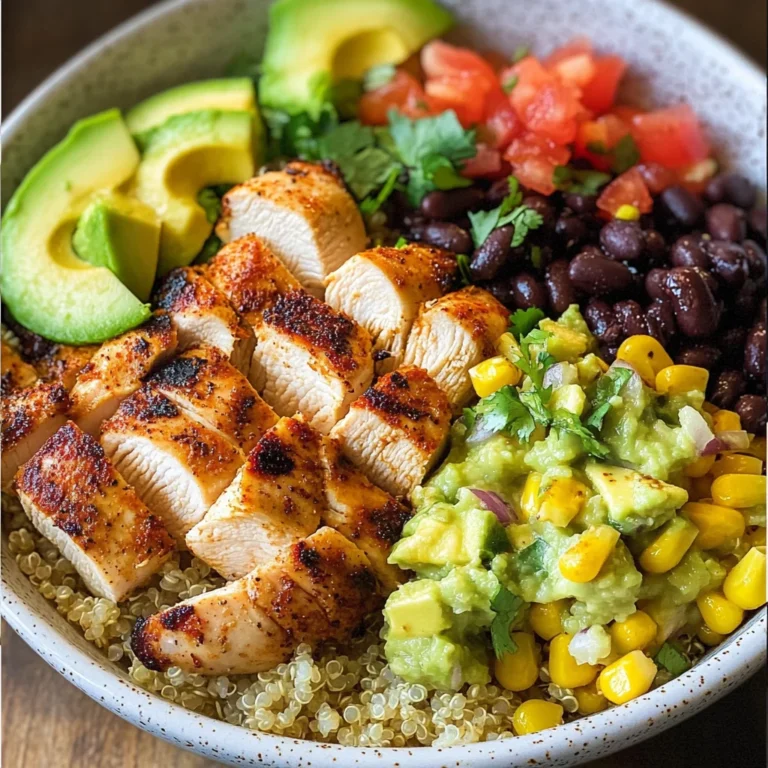 Grilled Chicken Burrito Bowls with Avocado Salsa