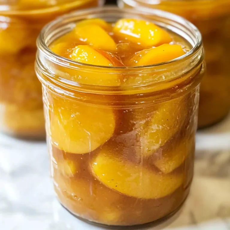 Homemade Canned Peach Pie Filling