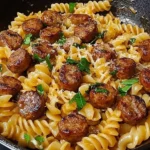 Honey Garlic Sausage Pasta Skillet