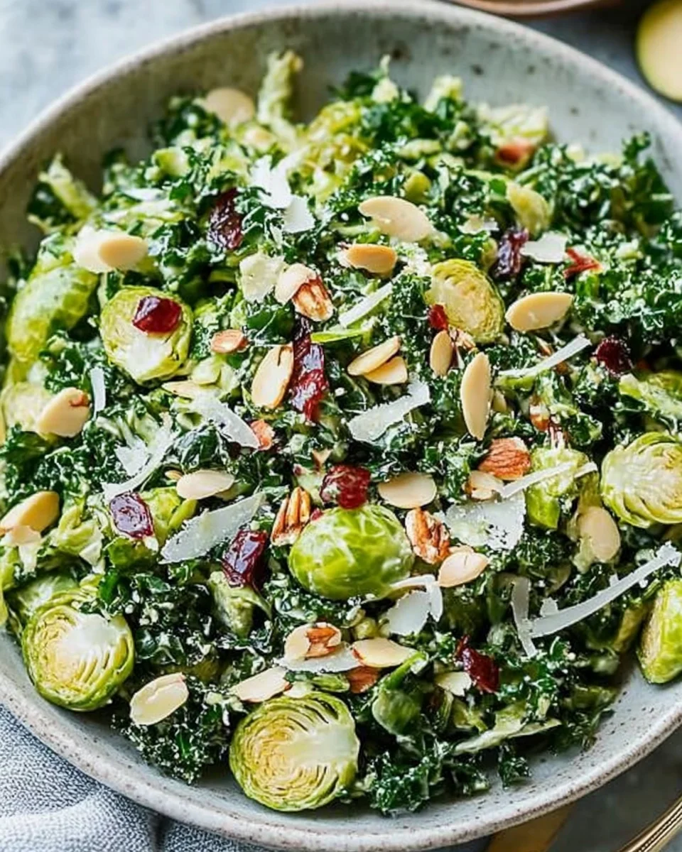 Kale and Brussels Sprout Salad