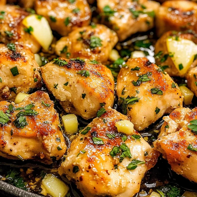 Lemon Garlic Chicken Bites