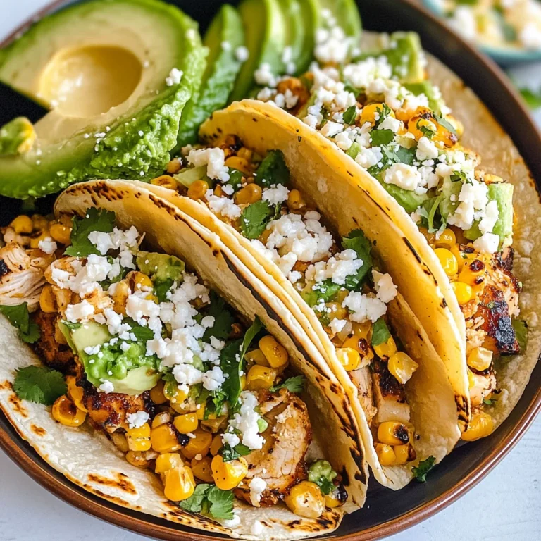 Mexican Street Corn Chicken Tacos