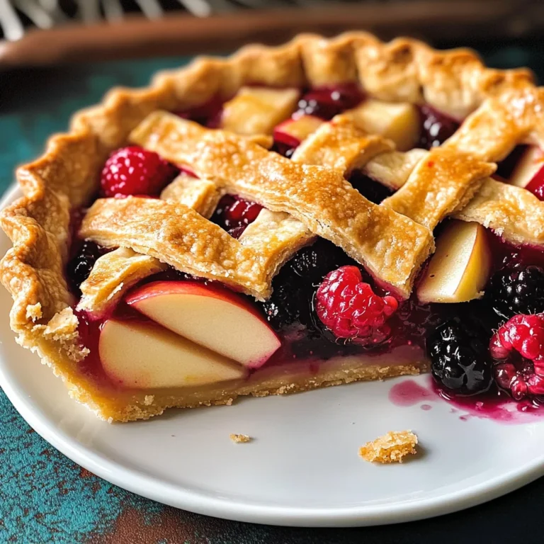 Mini Shortbread Pie with Berry & Apple Filling