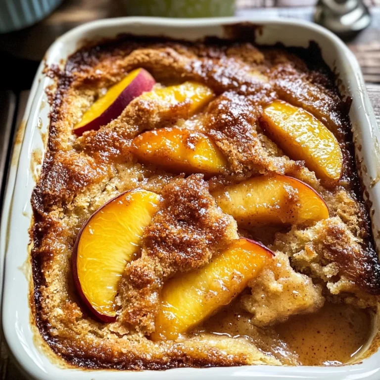 Old School Easy Brown Sugar Peach Cobbler