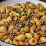 One-Pot Creamy Beef and Shells