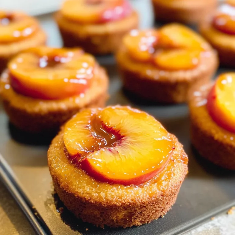 Peach Upside Down Mini Cakes
