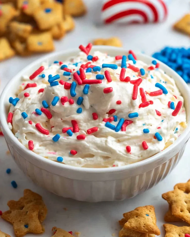 Red, White and Blue Funfetti Dip