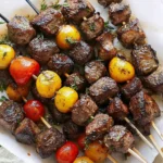 Rosemary Garlic Steak Kebabs