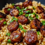 Sweet and Tangy BBQ Sausage Rice