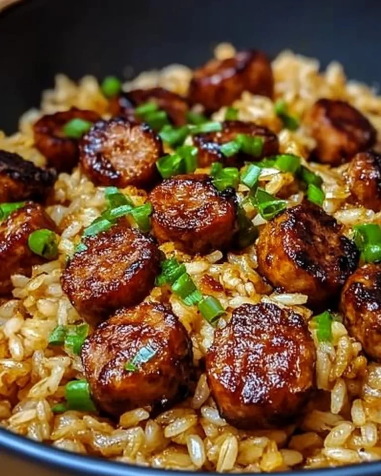 Sweet and Tangy BBQ Sausage Rice