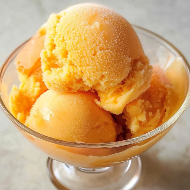 The Best Peach Sorbet Without Ice Cream Maker