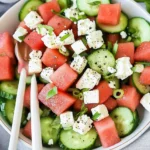 Watermelon Cucumber Feta Salad