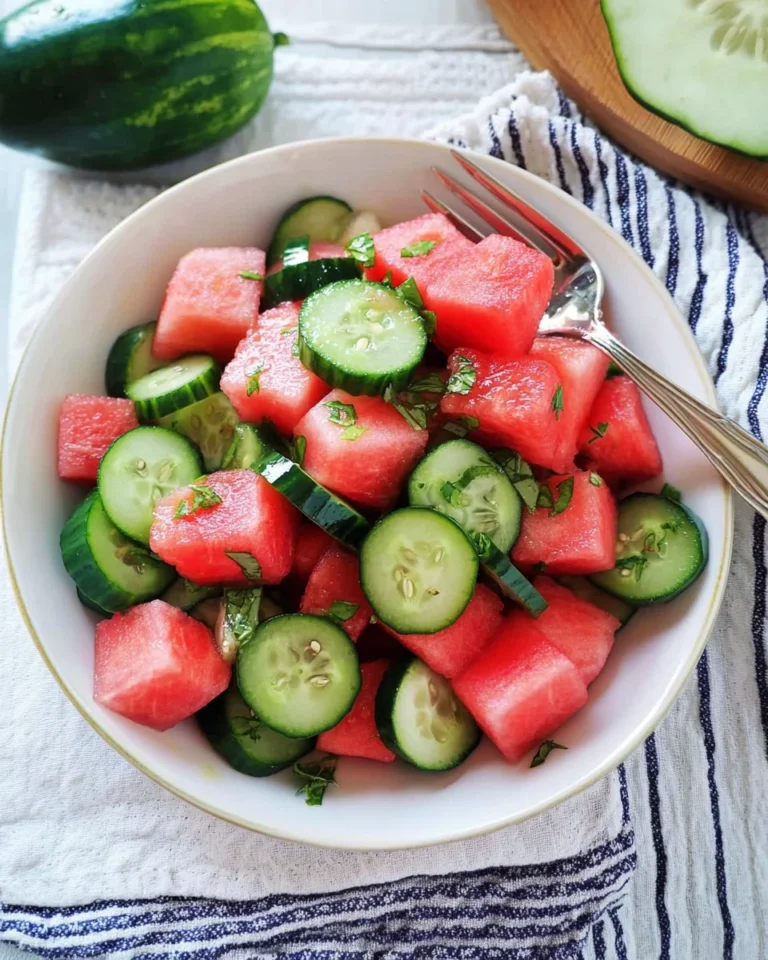 Watermelon Cucumber Jalapeño Salad