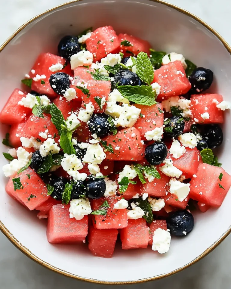 Watermelon Feta Mint Salad