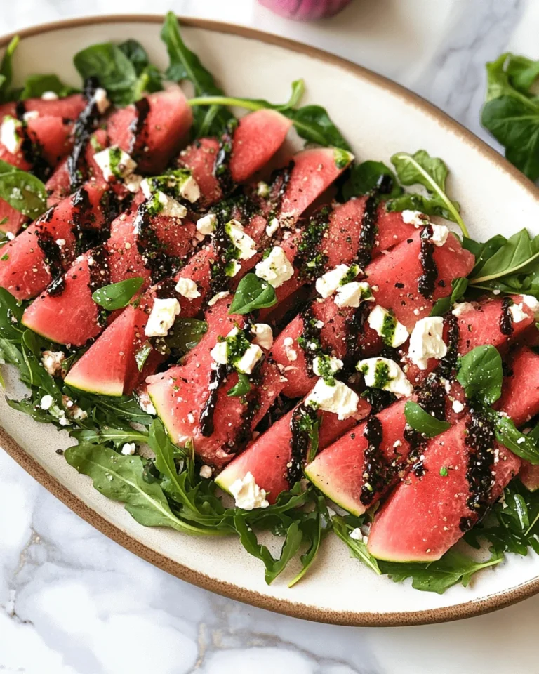 Watermelon , Arugula, & Feta Salad